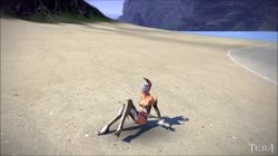 Tera: Castanic Whore Dancing on the Beach High Quility 